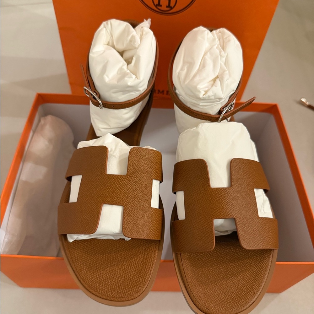 Hermes Santorini sandal 41 New in box hard to find color